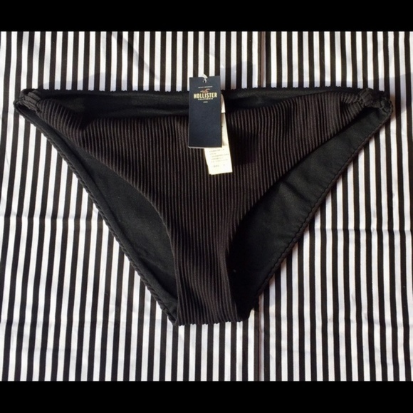 Hollister Other - NWT Black Hollister Faux Knot Bikini Bottom Ribbed